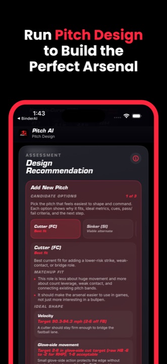 ピッチデザイン提案を表示するPitch AIの画面。